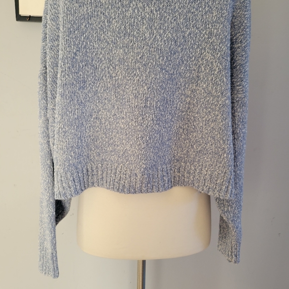 Central Park West New York Senna Denim Knit Cropped Sweater M - Picture 6 of 12